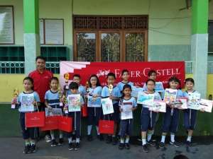 Lomba mewarnai dan menggambar kerjasama dengan FABER CASTEL MATARAM