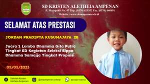 Dhamma Gita Putra Tingkat SD Kegiatan Seleksi Sippa Dhamma Samajja Tingkat Propinsi