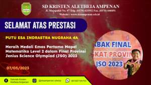 Final Provinsi Jenius Science Olympiad (JSO) 2023