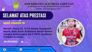 Kompetisi Sepak Bola Anak Sumbawa Barat dalam rangka Anniversary ke-3 PETA Academy Tingkat Provinsi