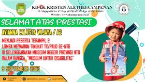 Lomba Mewarnai Tingkat TK/PAUD se-NTB, Penyelenggara Museum Negeri Peovinsi NTB dalam rangka &quot;Museum Untuk Disabilitas&quot;