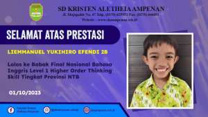 HOTS Competition Olimpiade Matematika, Bahasa Inggris, dan Sains Tahun 2023 Tingkat Provinsi NTB