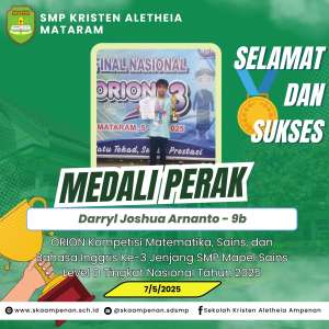 ORION Kompetisi Matematika, Sains, dan Bahasa Inggris Ke-3 Jenjang SMP Mapel Sains Level D Tingkat Nasional Tahun 2025