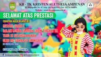 Lomba Fashion Show tingkat TK yang diselenggarakan oleh Mc Donald&#039;s Sriwijaya