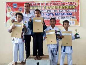 KEJUARAAN KARATE CHANPIONSHIP INKANAS KOTA MATARAM KATAGORI USIA DINI PUTRA KARATE MATARAM, 6 APRIL 2018